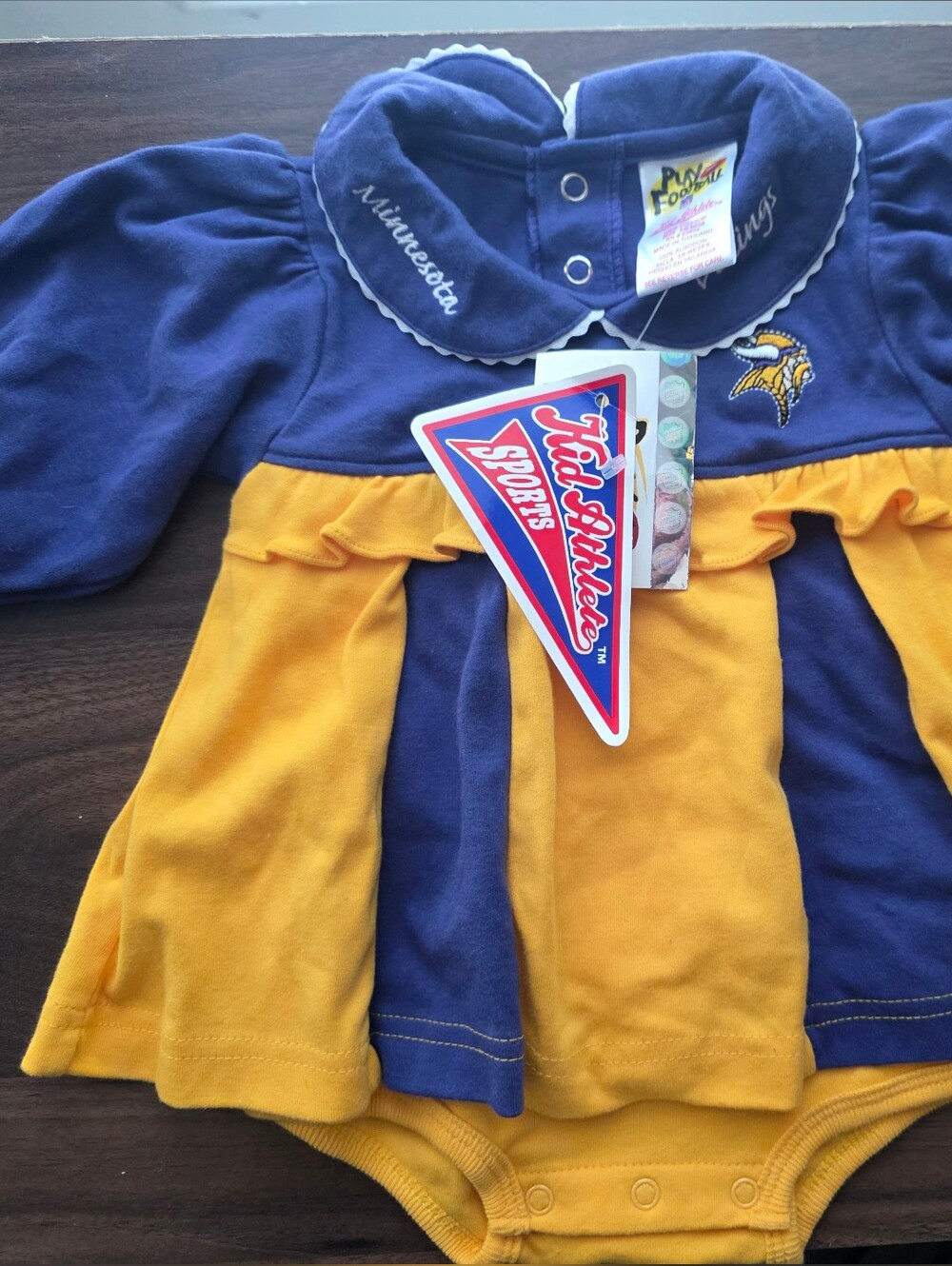 Minnesota Viking's Striped Baby One-Piece Romper